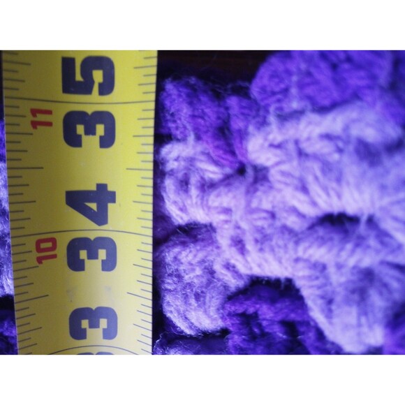 Vtg Vintage Handmade Crochet Afghan Throw Granny Blanket Rainbow 70" X 70" XL - Picture 8 of 10